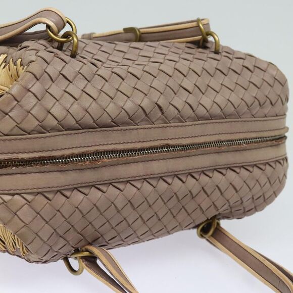 Bottega Veneta Intrecciato Hand Bag Leather Beige - Picture 6 of 6
